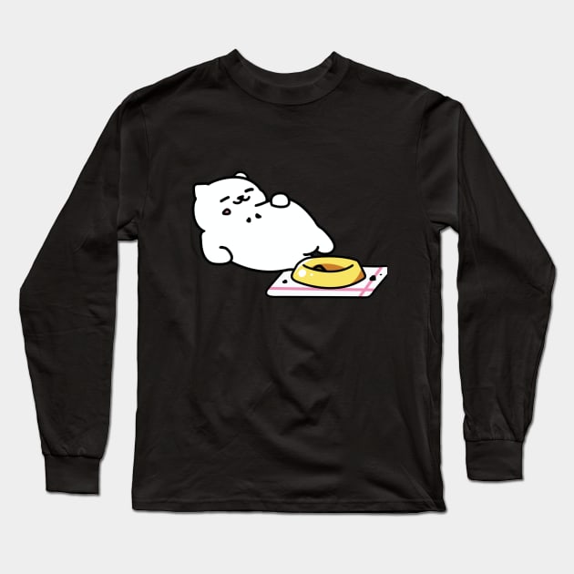 Tubbs ( Neko Atsume ) Long Sleeve T-Shirt by Chokoneko